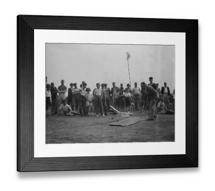 Framed Print : Model Flying Club, Dartford Heath. 7 August 1937 Framed Print : Model Flying Club, Dartford Heath. 7 August 1937