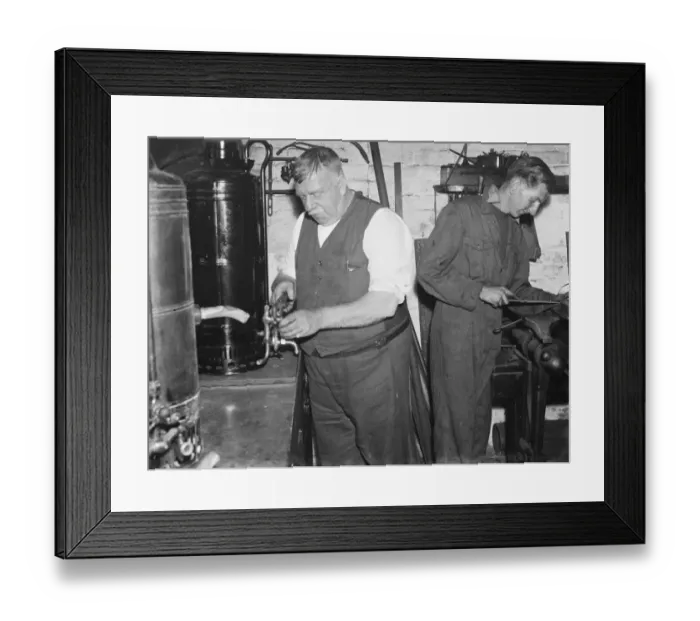 Framed Print : Gravesend Gasworks in Kent. Men working in the fitting shop. 1939 Framed Print : Gravesend Gasworks in Kent. Men working in the fitting shop. 1939