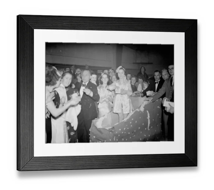 Framed Print : New years works dance at the manufacturers, Kolster - Brandes at Foots Cray, Sidcup