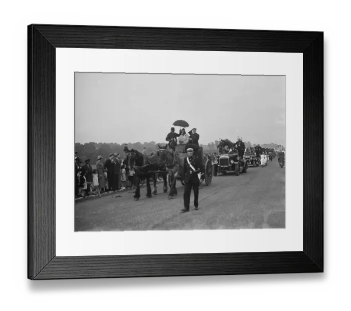 Framed Print : The Dartford Carnival. The fire brigade float. 1936 Framed Print : The Dartford Carnival. The fire brigade float. 1936
