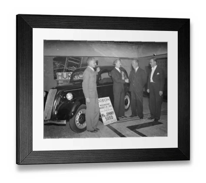 Framed Print : Presentation of a promotional car at the Well Hall Odeon in Eltham, Kent Framed Print : Presentation of a promotional car at the Well Hall Odeon in Eltham, Kent