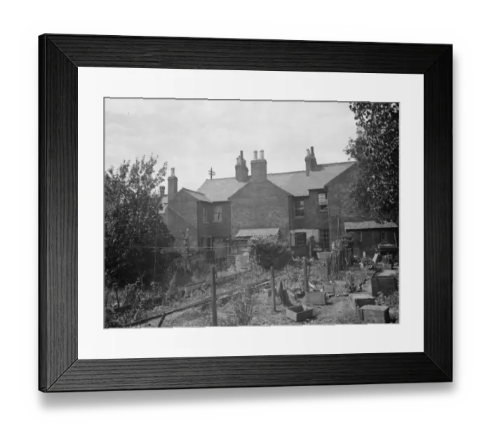 Framed Print : A view from the back of buildings on Cray Ford high street that are soon to be demolished Framed Print : A view from the back of buildings on Cray Ford high street that are soon to be demolished