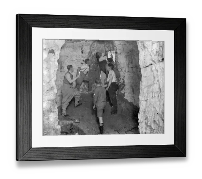 Framed Print : Dene Hole in Bexley, Kent. 1934 Framed Print : Dene Hole in Bexley, Kent. 1934