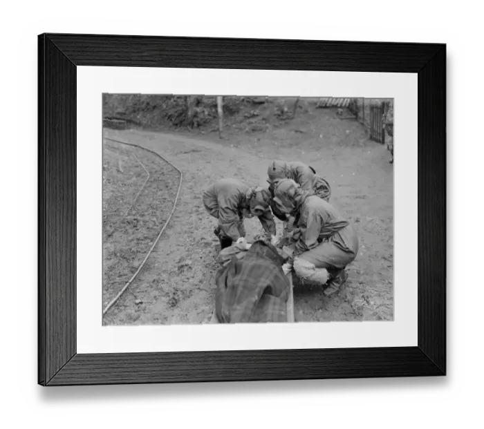 Framed Print : Gas demonstration, in Chislehurst. 1935 Framed Print : Gas demonstration, in Chislehurst. 1935