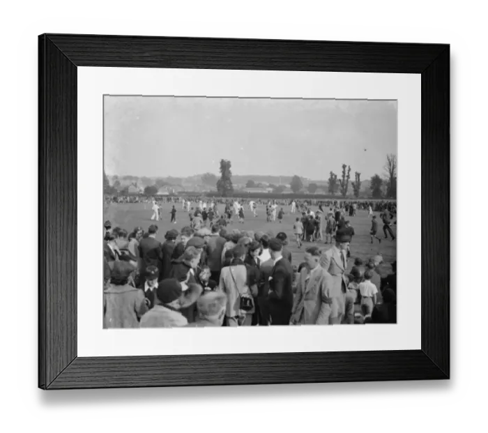 Framed Print : A press cricket team versus Newcross Speedway cricket team at Sidcup, Kent Framed Print : A press cricket team versus Newcross Speedway cricket team at Sidcup, Kent