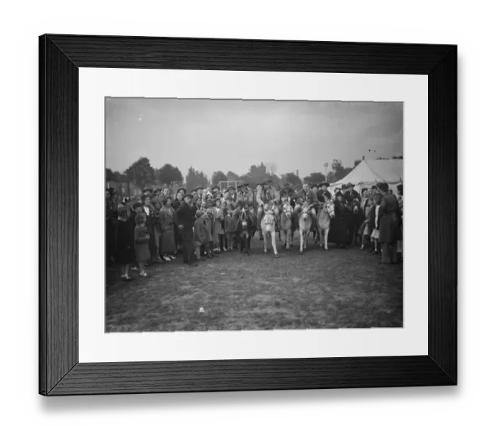 Framed Print : Pettswood fete. The donkey derby. 1938