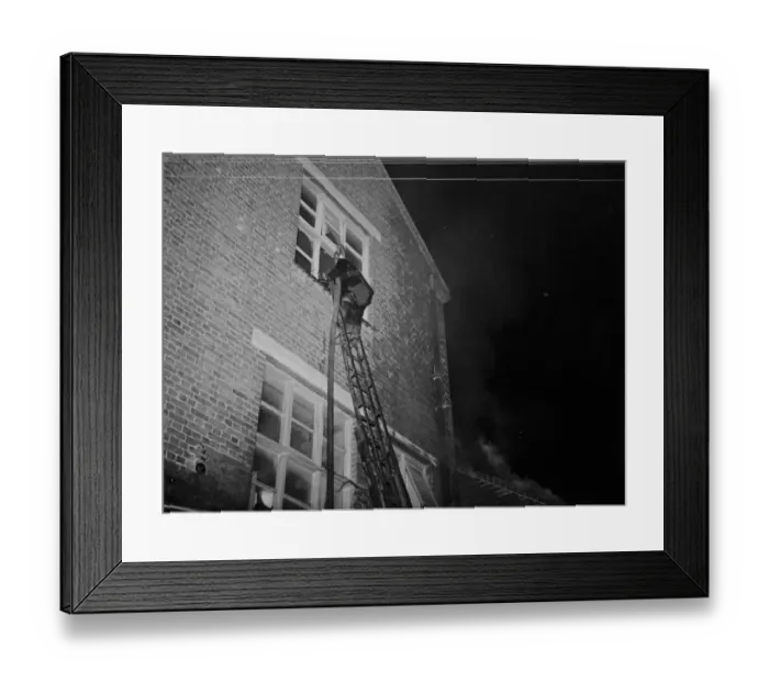 Framed Print : Fire, Victoria Wharf, Dartford. 1937 Framed Print : Fire, Victoria Wharf, Dartford. 1937