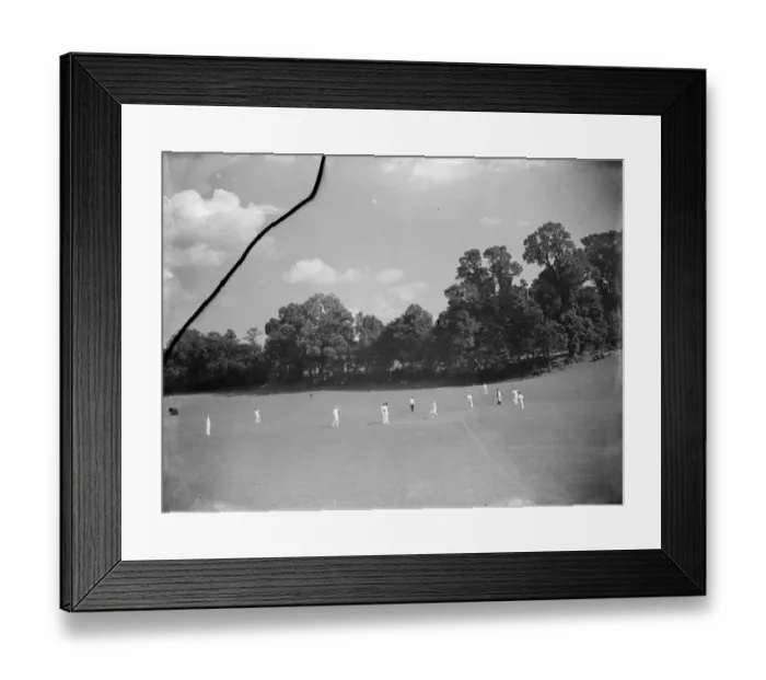 Framed Print : Cricket scenes in Wilmington, Kent. 1939