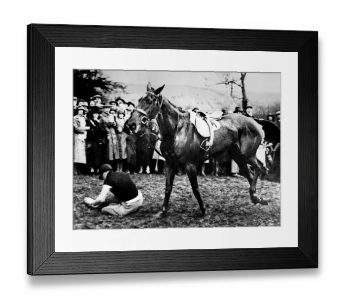 Framed Print : Hawthorne, Berkshire - The Prince of Wales falls from his horse during the Welsh Framed Print : Hawthorne, Berkshire - The Prince of Wales falls from his horse during the Welsh