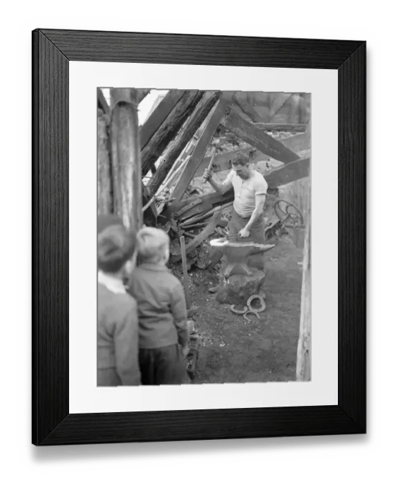 Framed Print : 9 November 1940 Doug Hollands blacksmith forge, over 100 years old. Despite being Framed Print : 9 November 1940 Doug Hollands blacksmith forge, over 100 years old. Despite being