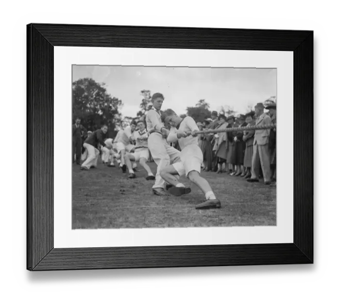 Framed Print : HMS Worcester sports. The cadets from the training ship HMS Worcester, which