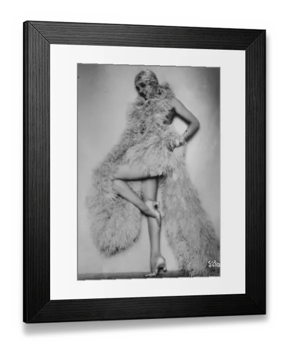 Framed Print : Dress that started a boom. Mlle Maria Ley, whose appearance in the costume seen Framed Print : Dress that started a boom. Mlle Maria Ley, whose appearance in the costume seen