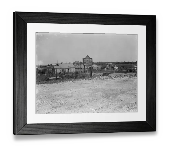 Framed Print : A protest sign in a derelict site at Kingsdown, Kent. 1935