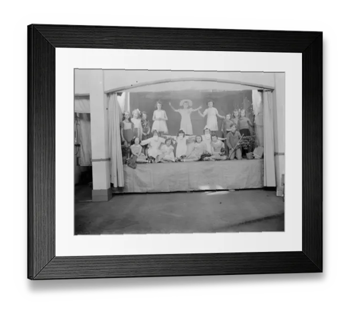 Framed Print : Children of St Mary Cray Council School in Bromley, Kent, perform in a stage concert