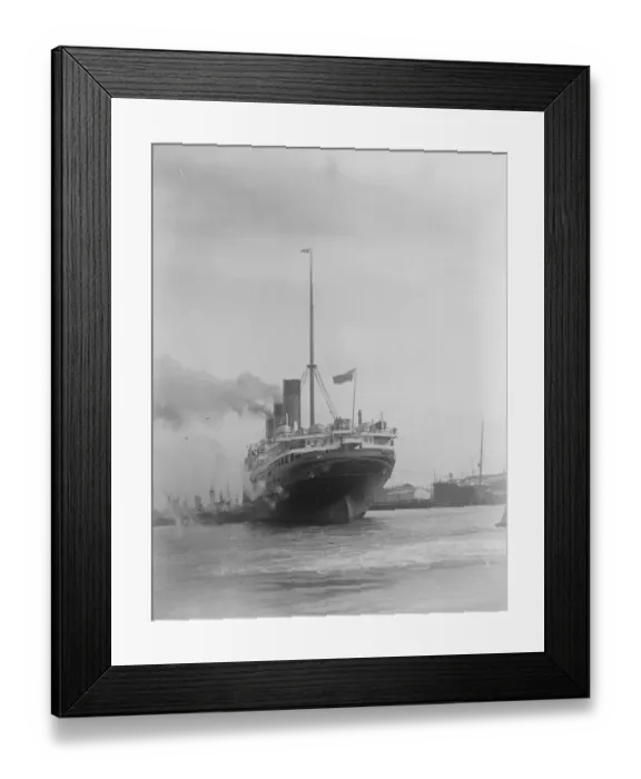 Framed Print : Worlds largest ship arrives at Southampton The new White Star Liner RMS Majestic Framed Print : Worlds largest ship arrives at Southampton The new White Star Liner RMS Majestic