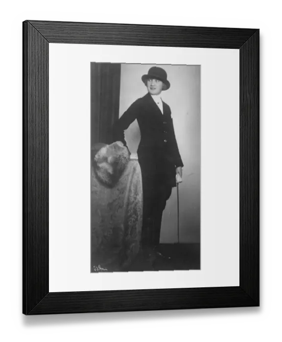 Framed Print : Winning jockey in amazons hurdle race Mme Hellmann PPfeffer, who, at Budapest Framed Print : Winning jockey in amazons hurdle race Mme Hellmann PPfeffer, who, at Budapest