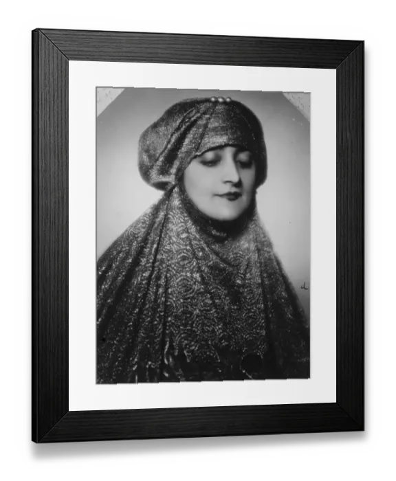 Framed Print : Dicktator of Turkish womens fashions now in Paris. Helene Hanoum, wearing a