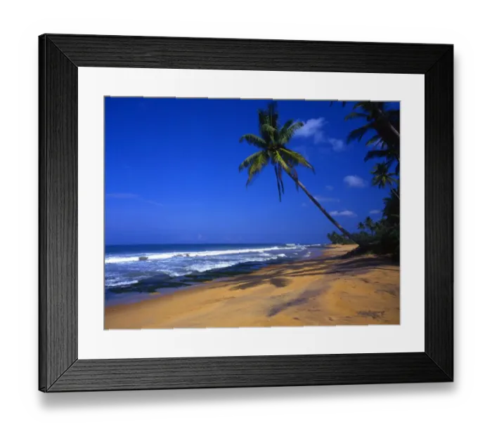 Framed Print : Beach near Welligama, on the island of Sri Lanka