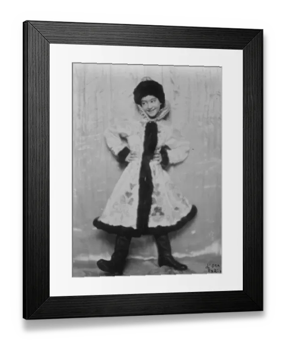 Framed Print : Keeping in memory the picturesque costumes of pre war Russia. Entertainer in Paris Framed Print : Keeping in memory the picturesque costumes of pre war Russia. Entertainer in Paris