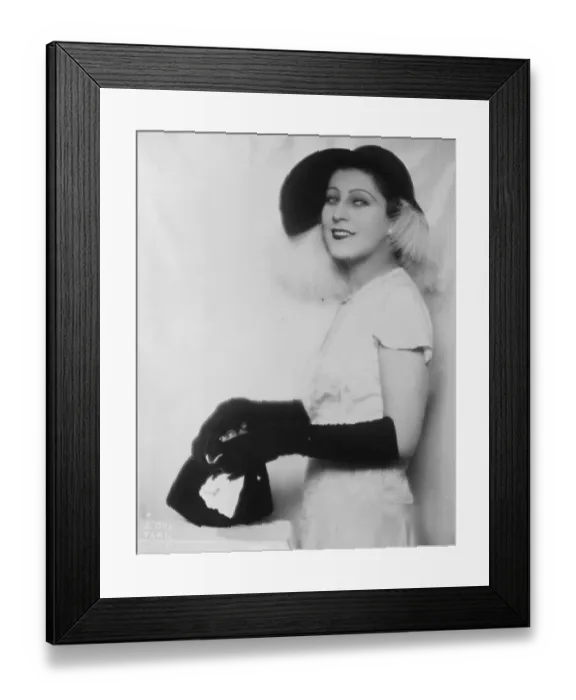 Framed Print : Portrait as reward. Mme Costes, wife of the distinguished French airman who had Framed Print : Portrait as reward. Mme Costes, wife of the distinguished French airman who had