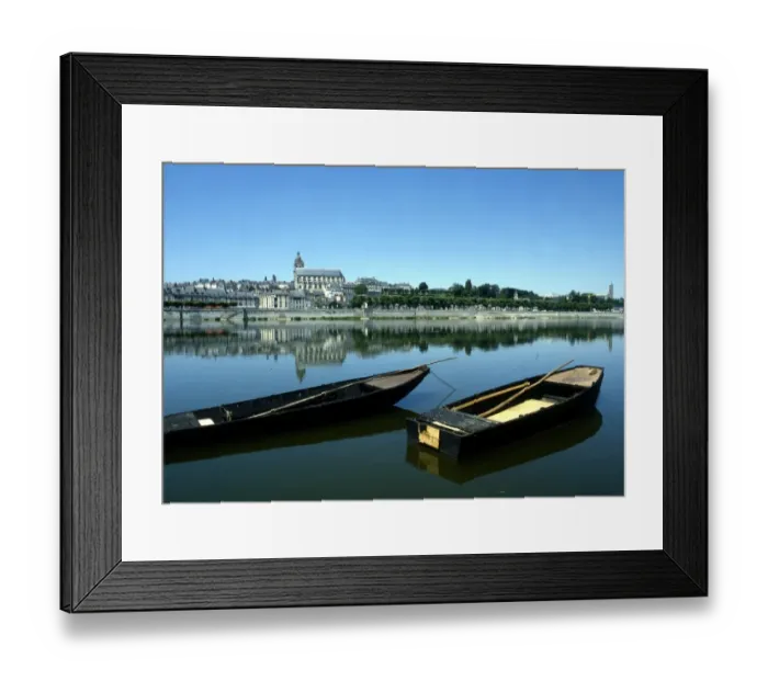 Framed Print : Rowing boats at Blois, Loire Valley, France Framed Print : Rowing boats at Blois, Loire Valley, France
