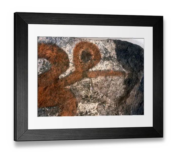 Framed Print : Easter Island - Birdman cult - Detail of an ancient rock painting of one of the bird Framed Print : Easter Island - Birdman cult - Detail of an ancient rock painting of one of the bird