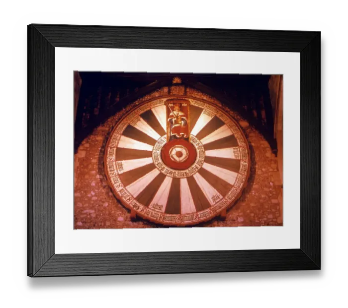 Framed Print : The so-called Round Table of King Arthur, at Castle Hall, Winchester. The twenty Framed Print : The so-called Round Table of King Arthur, at Castle Hall, Winchester. The twenty