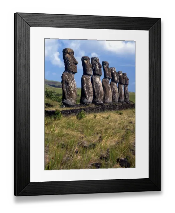 Framed Print : Easter Island - Group of megalithic statues on Easter Island. - TopFoto / Charles Walker Framed Print : Easter Island - Group of megalithic statues on Easter Island. - TopFoto / Charles Walker