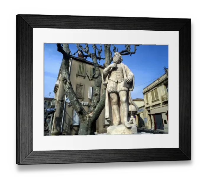 Framed Print : NOSTRADAMUS - Statue of Nostradamus in Salon, the town where he lied and died Framed Print : NOSTRADAMUS - Statue of Nostradamus in Salon, the town where he lied and died