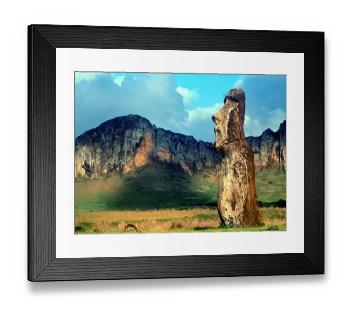Framed Print : Easter Island - Statue on Easter Island. - TopFoto / Charles Walker Framed Print : Easter Island - Statue on Easter Island. - TopFoto / Charles Walker
