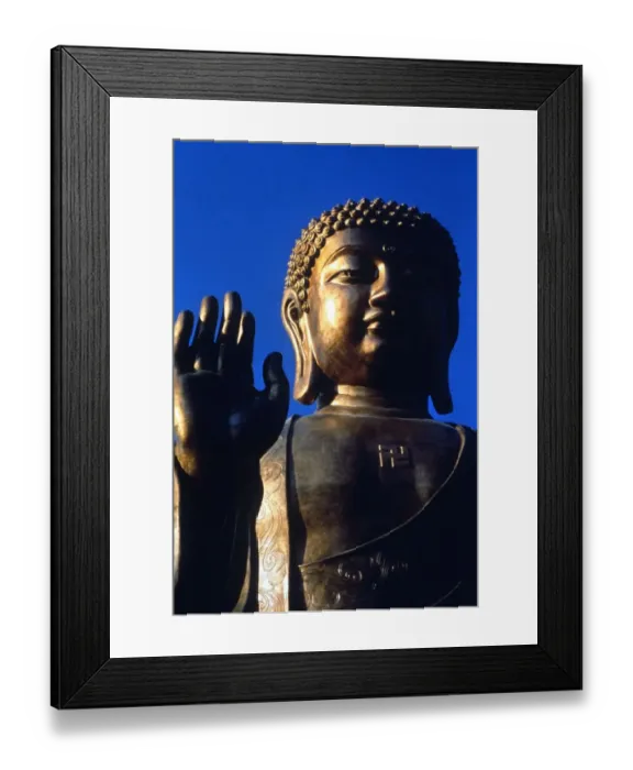 Framed Print : Buddhism The largest cast metal statue of Buddha in the world in Lantau Island Framed Print : Buddhism The largest cast metal statue of Buddha in the world in Lantau Island
