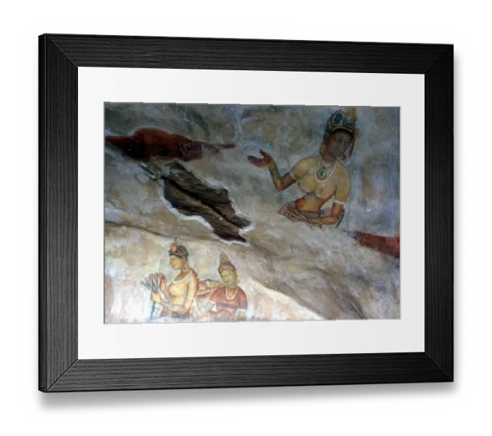 Framed Print : CAVE PAINTINGS Frescoes (detail) of the cloud maidens, or lightening princesses Framed Print : CAVE PAINTINGS Frescoes (detail) of the cloud maidens, or lightening princesses
