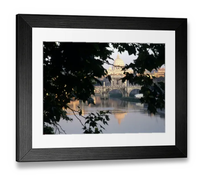 Framed Print : Italy Rome St Peters and the Ponte San Angelo