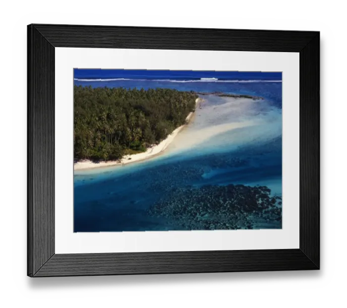 Framed Print : Aerial view of Morea, island off Tahiti
