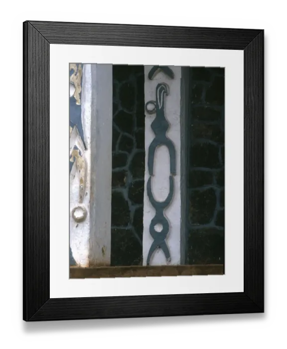 Framed Print : Easter Island - Birdman cult - Birdman images mingling with Christian symbols Framed Print : Easter Island - Birdman cult - Birdman images mingling with Christian symbols