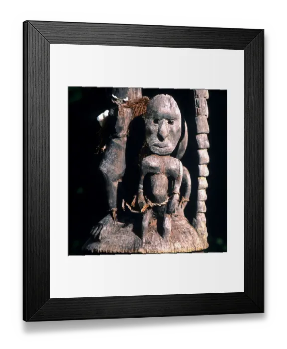 Framed Print : POLYNESIAN MYTHOLOGY Detail of Polynesian statue in private collection on the island Framed Print : POLYNESIAN MYTHOLOGY Detail of Polynesian statue in private collection on the island