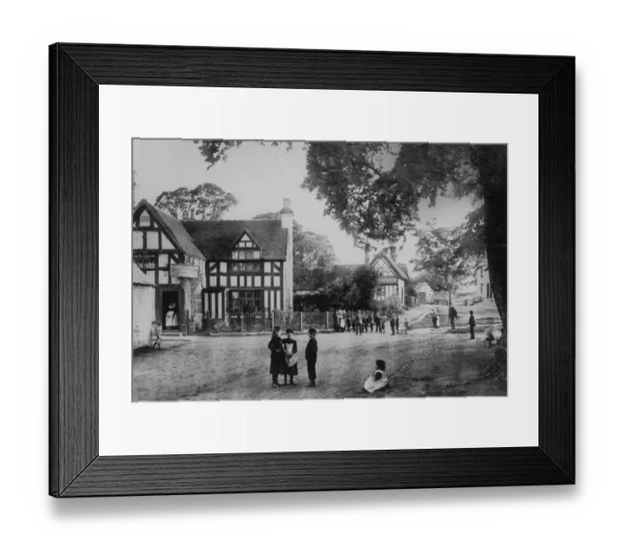 Framed Print : A street scene showing the Plough and Harrow Inn, Whitnash, Leamington Spa, Warwickshire Framed Print : A street scene showing the Plough and Harrow Inn, Whitnash, Leamington Spa, Warwickshire