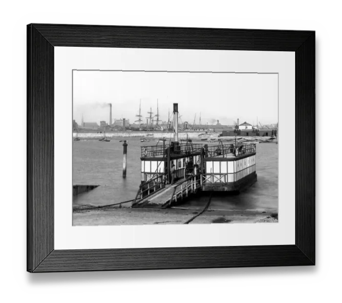Framed Print : Chain ferry with Milkman and Milk cart, onboard the Walney Ferry, Barrow in Furness Framed Print : Chain ferry with Milkman and Milk cart, onboard the Walney Ferry, Barrow in Furness