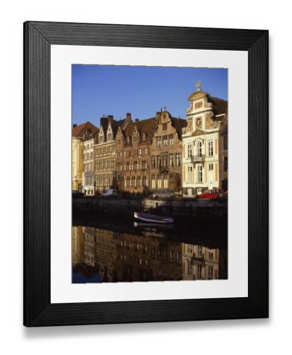 Framed Print : Canal and Houses, Korenlei, Ghent, Belgium ?2006 Charles Walker / TopFoto Framed Print : Canal and Houses, Korenlei, Ghent, Belgium ?2006 Charles Walker / TopFoto