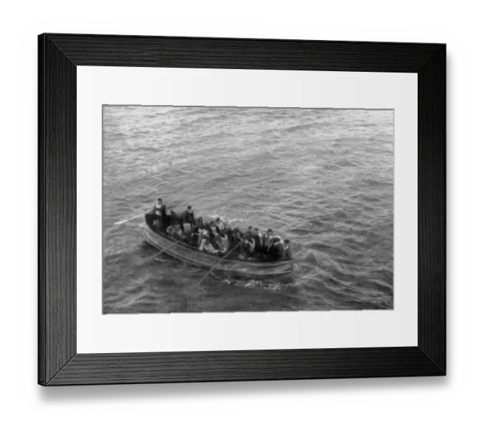 Framed Print : The saving of the 705: uncrowded life-boats of the Titanic. Survivors aboard Framed Print : The saving of the 705: uncrowded life-boats of the Titanic. Survivors aboard
