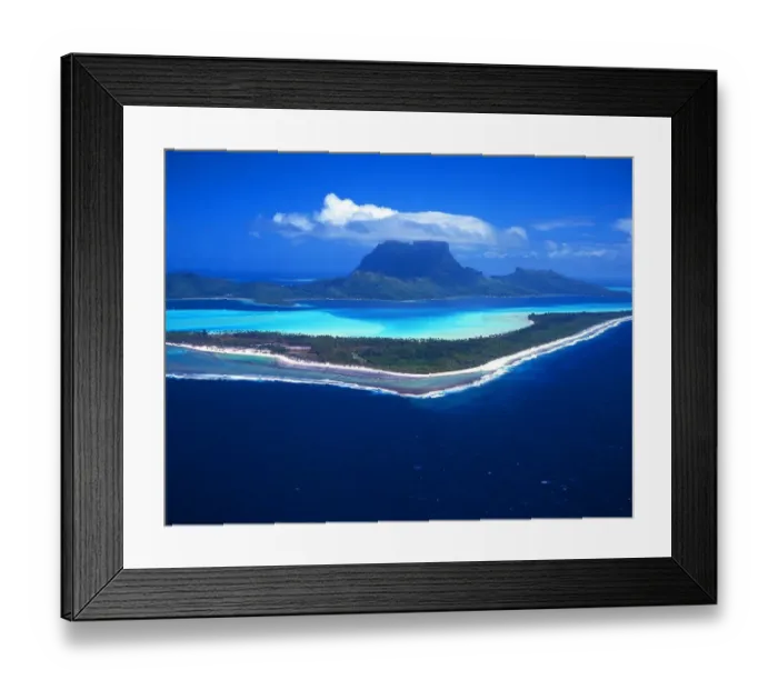 Framed Print : Tropical beauty. Bora Bora from the air Framed Print : Tropical beauty. Bora Bora from the air