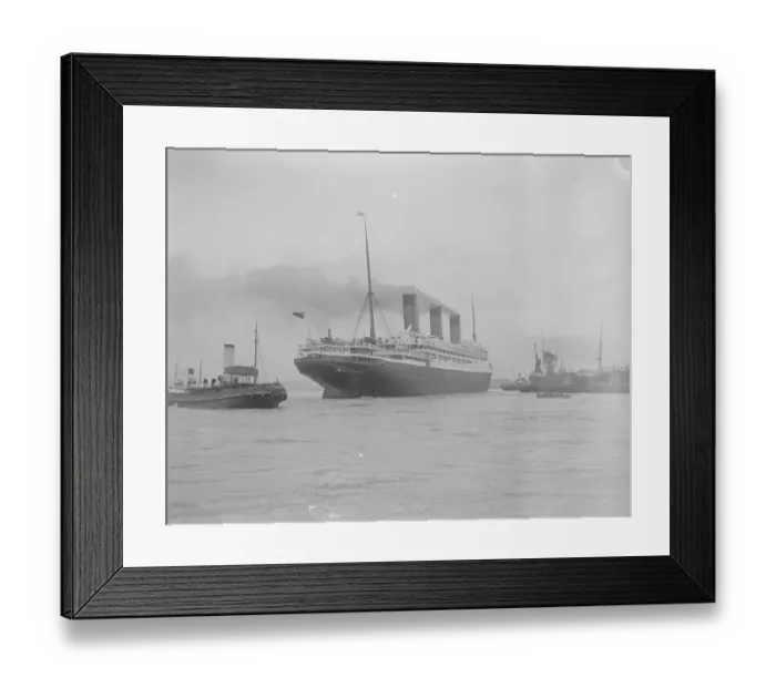 Framed Print : Worlds largest ship arrives at Southampton The new White Star Liner RMS Majestic Framed Print : Worlds largest ship arrives at Southampton The new White Star Liner RMS Majestic