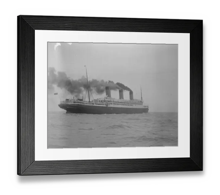 Framed Print : Worlds largest ship arrives at Southampton The new White Star Liner RMS Majestic Framed Print : Worlds largest ship arrives at Southampton The new White Star Liner RMS Majestic