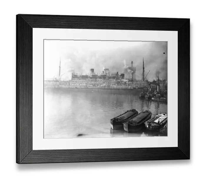 Framed Print : The Empire Waveney, fomerly the German Strength Through Joy luxury liner Milwaukee Framed Print : The Empire Waveney, fomerly the German Strength Through Joy luxury liner Milwaukee