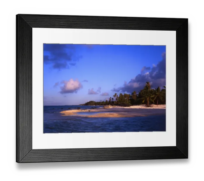Framed Print : Tropical Islands - Polynesia Islet in Rangiroa Atoll