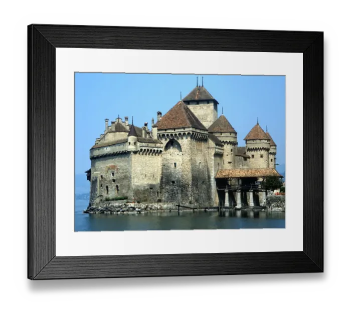 Framed Print : Switzerland Chateau Chillon Lac Leman Framed Print : Switzerland Chateau Chillon Lac Leman