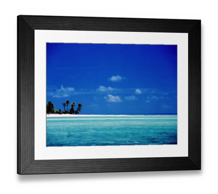 Framed Print : Polynesia Island on Rangiroa atoll
