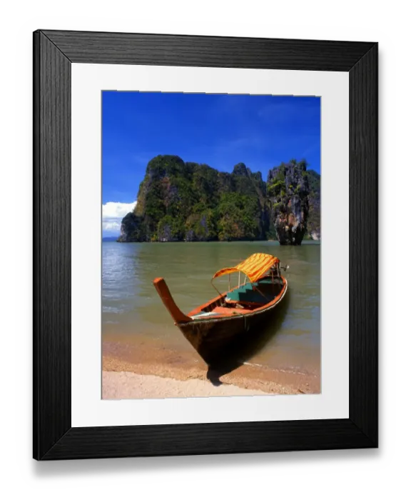 Framed Print : T4. 112. Thailand. Phang Nga Bay. [Khao Phingkan island], famous from the James Bond