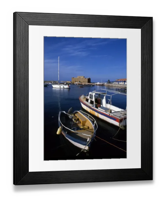 Framed Print : Cyprus. Boats in Paphos Harbour