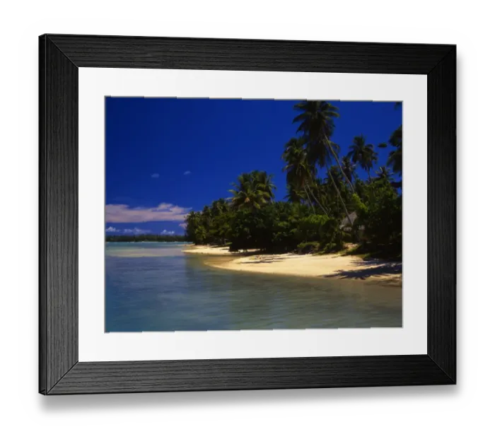 Framed Print : Beach on Morea, an island off Tahiti Framed Print : Beach on Morea, an island off Tahiti